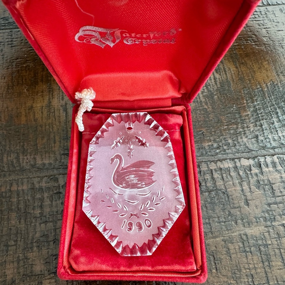 Waterford Crystal 1990 Swan Ornament